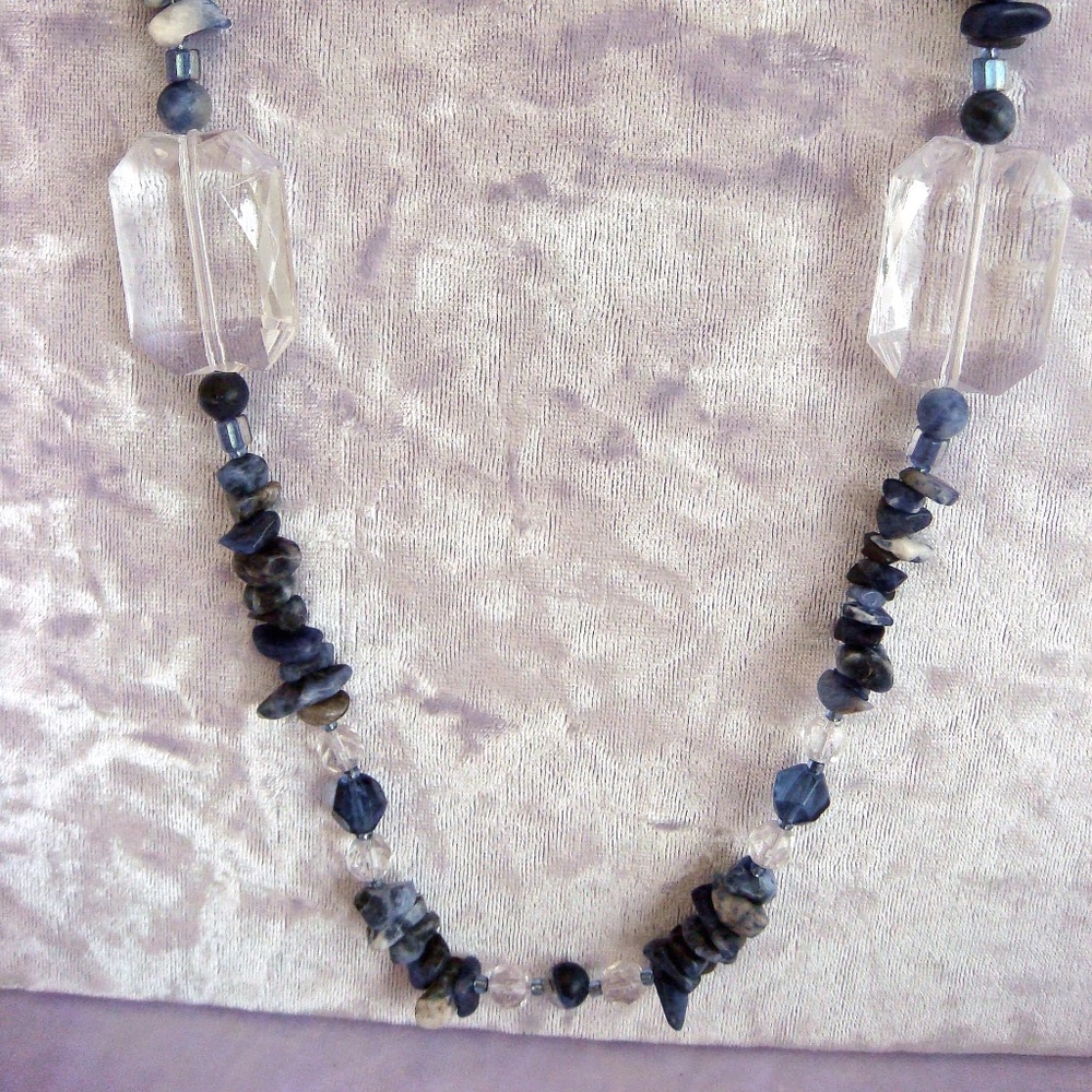 Sodalite and Crystal Necklace